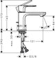 Hansgrohe rebris e - Rubinetto lavabo con scarico, cool start, cromo 72553000