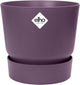 Elho greenville rond 25 - bloempot voor buiten met waterreservoir - 100% gerecycled plastic - ø 24.5 x h 23.3 cm - vintage pruim