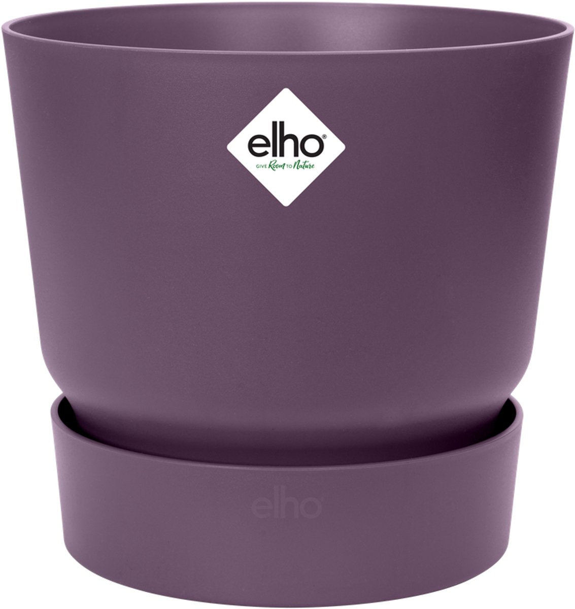 Elho greenville rond 40 - grote bloempot voor buiten met waterreservoir - 100% gerecycled plastic - ø 39 x h 36.8 cm - vintage pruim