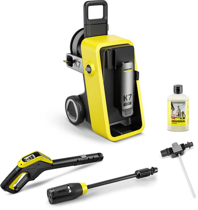 Idropulitrice Kärcher k 7 comfort premium connect con funzione app - pressione regolabile 180 bar - 600 l h - 60 m2 h - avvolgitubo - lancia 4 in 1 - adatta tra l'altro per. auto - terrazzo - camper - roulotte - biciclette - moto - arredo giardino