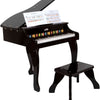 Piano de madera de madera de pie pequeña piano negro