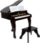 Piano de madera de madera de pie pequeña piano negro