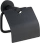 Wenko portarrollos con solapa bosio acero inoxidable negro mate - portarrollos