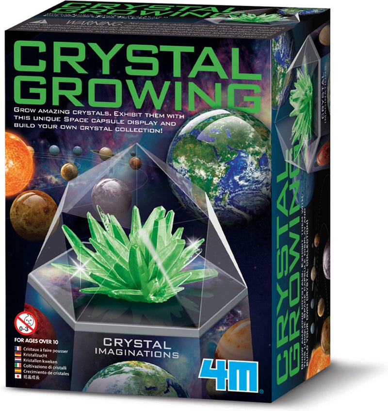 4m ciencia y juego - cristales en crecimiento - espacio - crecimiento de cristales - verde - 10+