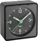Tfa dostmann 60.1013.01 wekker quartz zwart alarmtijden: 1 fluorescerende wijzers