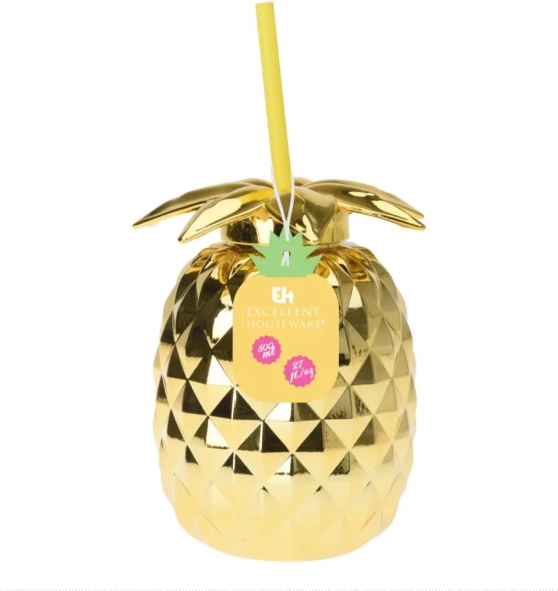 Bere tazza d'ananas dorata
