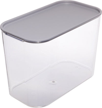 Idesign - caja de almacenamiento id wallspace con tapa alta - plástico reciclado - transparente