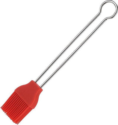 Pennello per piatti e pennello Westmark, lunghezza: 22 cm, acciaio inossidabile siliconico, argento rosso, 15442270