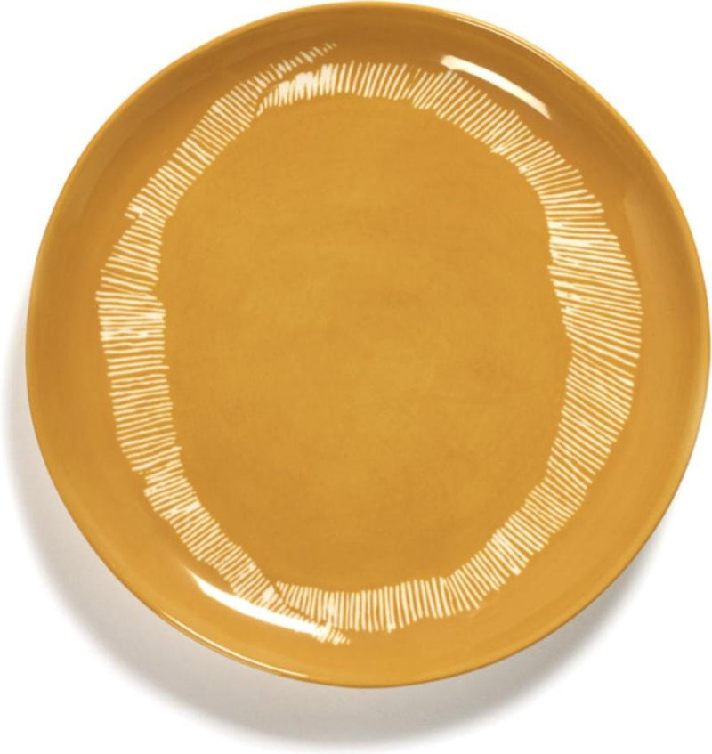 Serax - ottolenghi feast - bord m - geel wit - 22 ø - 2 stuks