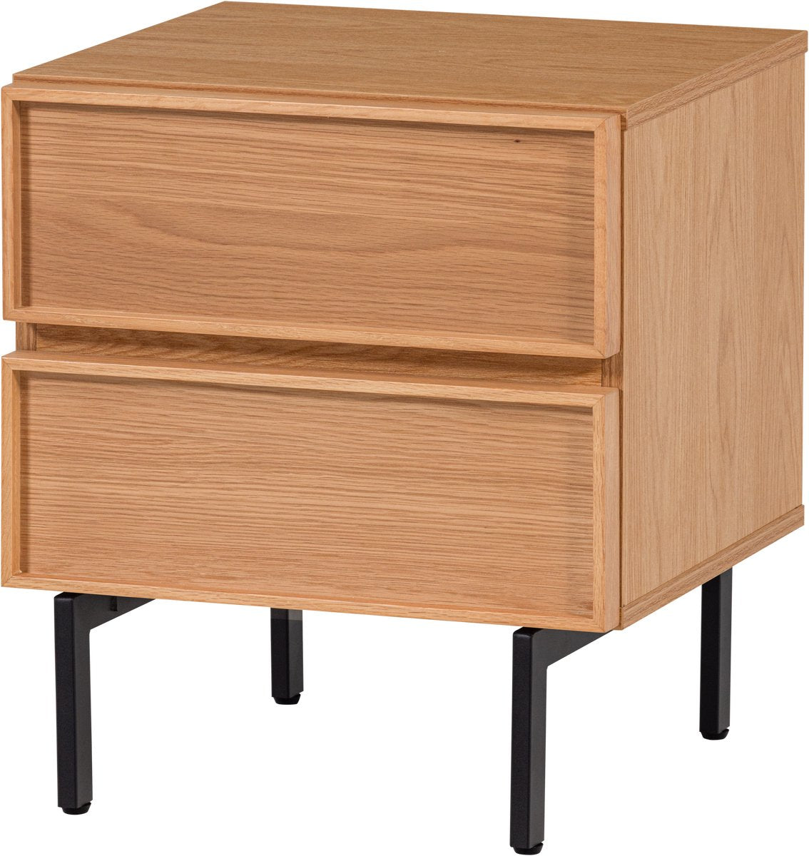 Woood tours cómoda mesita de noche 2 cajones melamina mdf - natural