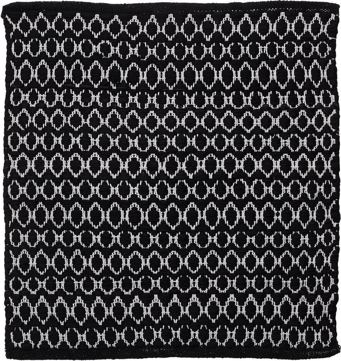 Sealskin - tappetino da bagno boho 60x60 cm - cotone poliestere - nero