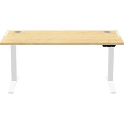 Levado height-adjustable desk 1400 x 800 maple