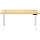 Levado height-adjustable desk 1400 x 800 maple