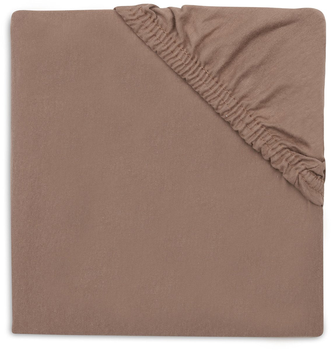 Lenzuolo con angoli Jollein per letto - 70 75x140 150 cm - jersey - caffè latte