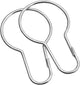 Sealskin hooks douchegordijnringen (12 stuks) metaal rvs