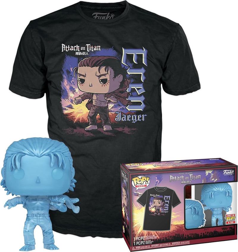 Funko pop! caja de camiseta animación: attack on titan - eren jeager #1321 maat m