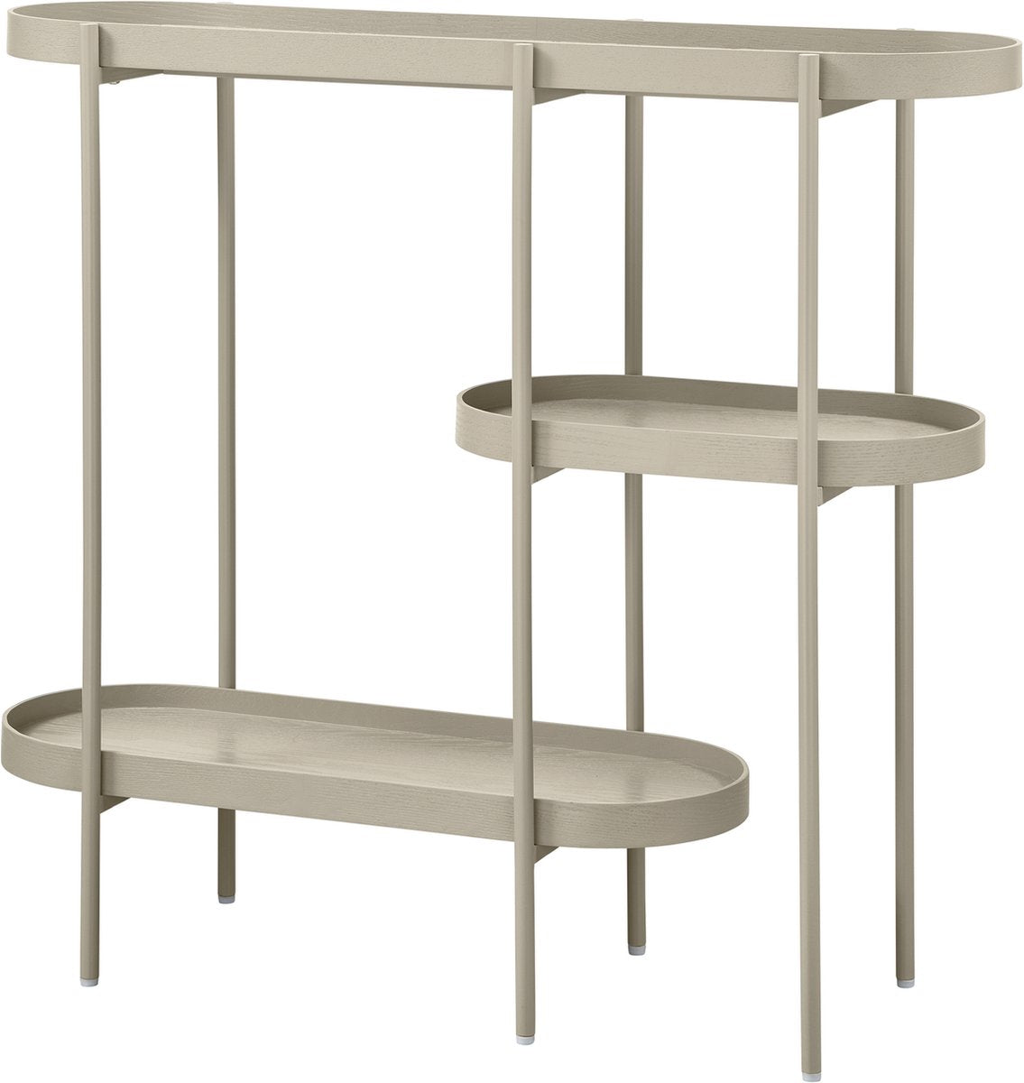 Woood sidetable noan - hout metaal - beige - 80x90x28