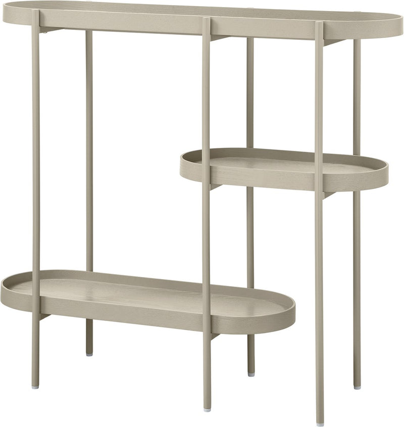 Mesa auxiliar de madera noan - madera metal - beige - 80x90x28