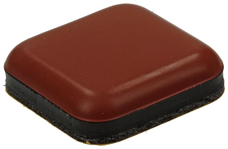 Mack 1048762 - pastiglia super scorrevole autoadesiva marrone 25 x 25 mm 4 pz | 12 pezzi