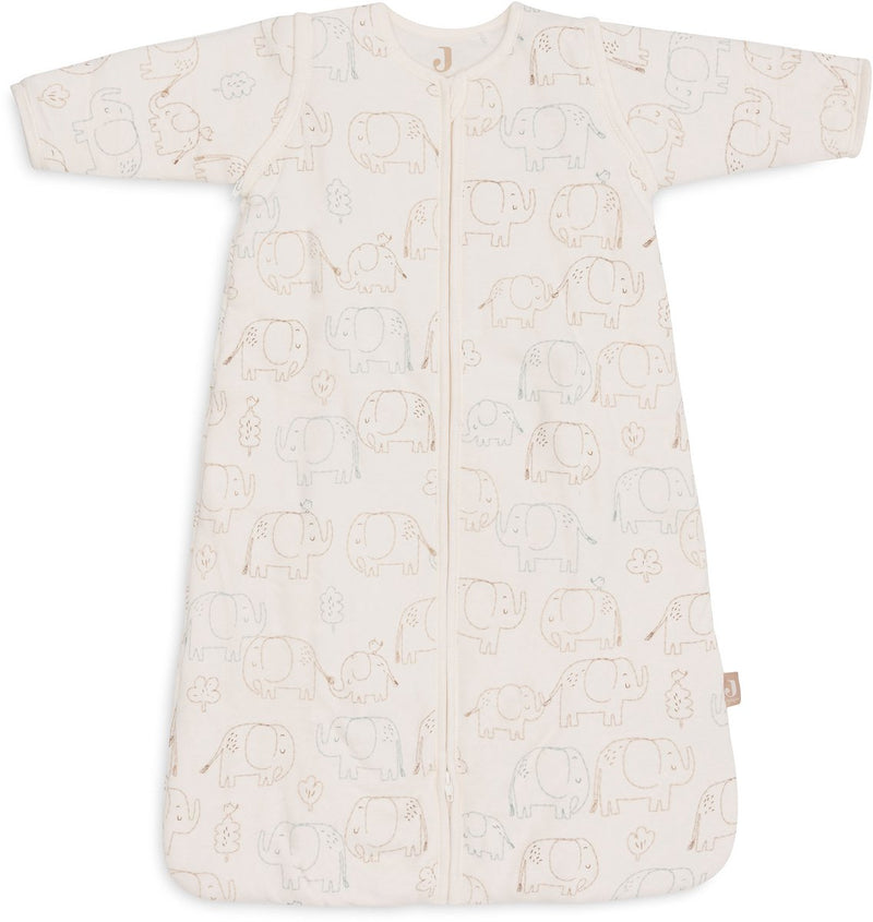 Jollein slaapzak baby met afristbare mouw 110cm - elephant tales
