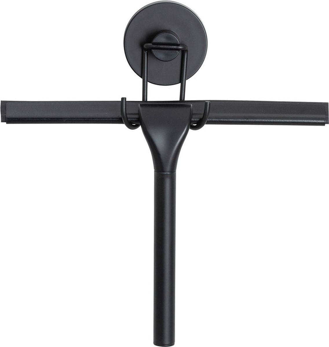 Wenko 1069602 - tergivetro per doccia Vacuum-Loc nero | 1 pz
