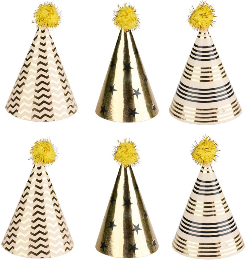 Partycasa cappelli da festa party casa - 6 pezzi - copricapo compleanno - set cappelli da festa - cappelli da festa di carta - accessori per feste per bambini