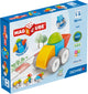 Geomag magicube blocchi auto riciclate - mattoncini magnetici - 10 pezzi - da 1 anno