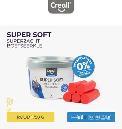 Creall Supersoft Clay Red, 1750gr.