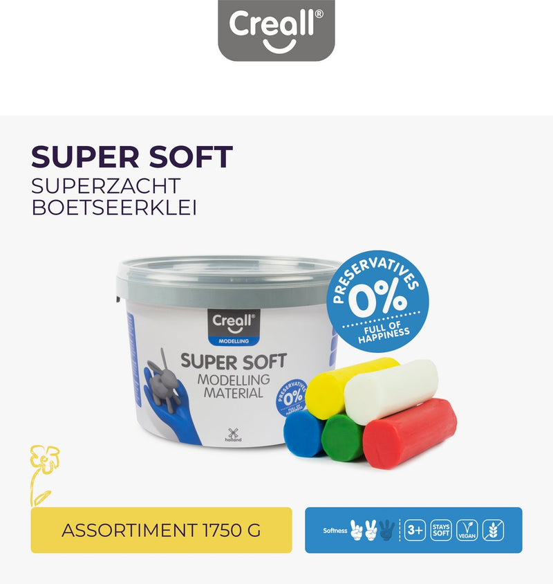 CREALL CYPERSOFT CLAY 5 COLORES, 1750GR.
