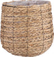 Cesta redonda Avalon decorativa de mica - h31 x ø30 cm - algas marinas - marrón