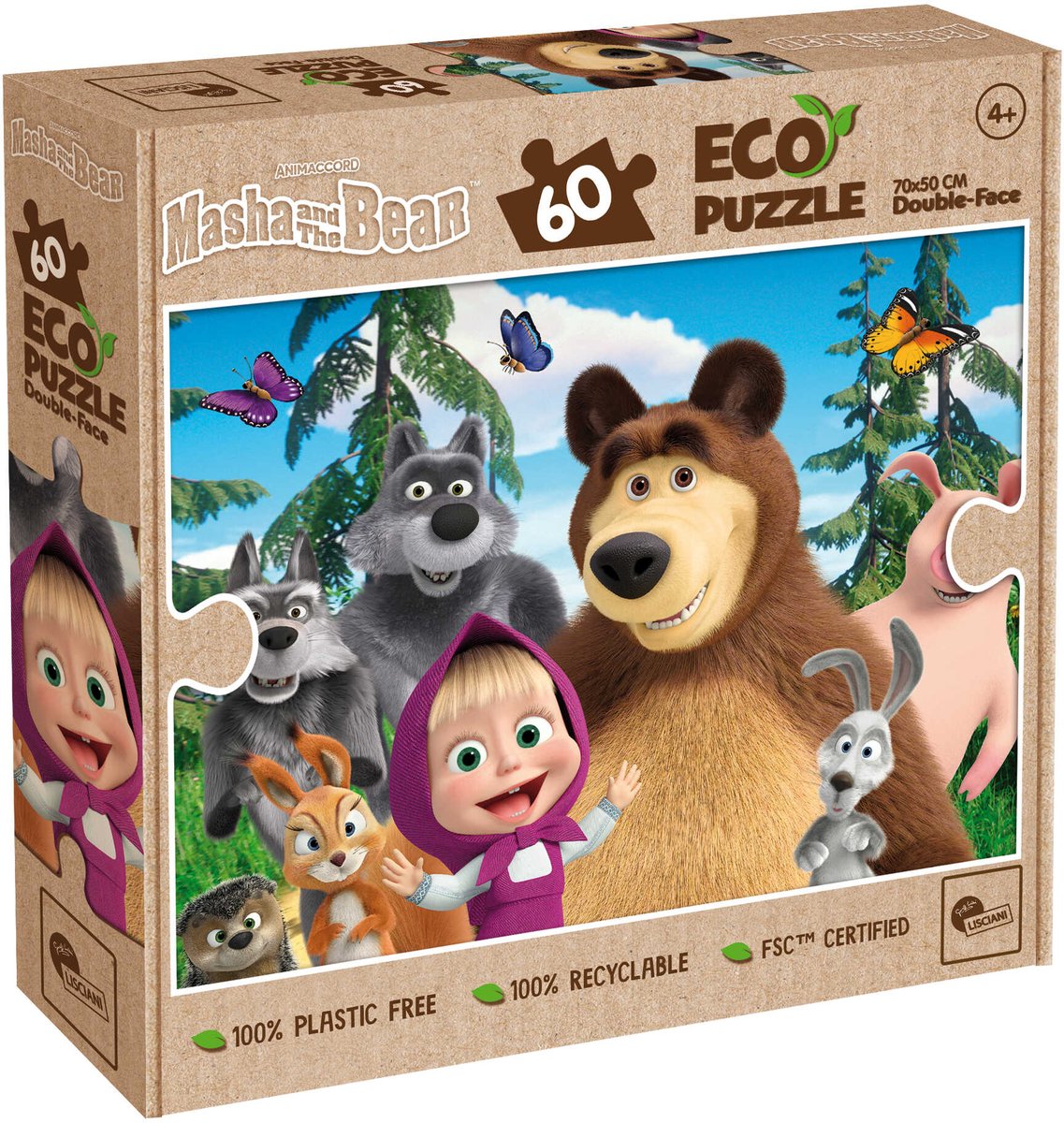 Lisciani masha df eco-puzzle 60