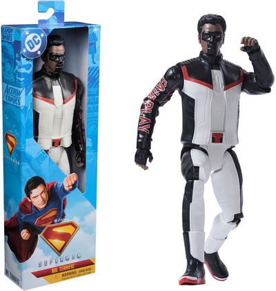 DC Comics, action figure del supereroe Superman Mr Terrific da 30 cm, giocattolo per bambini, gioco fantasy