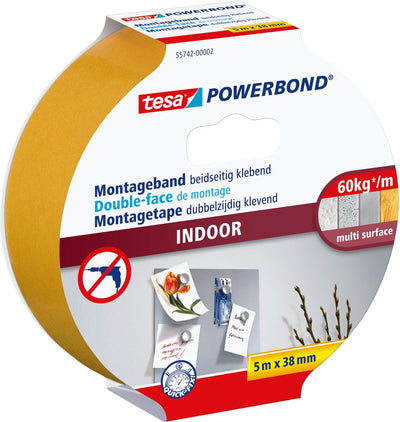Nastro biadesivo per montaggio Tesa powerbond indoor installazione permanente in interni - 5 m