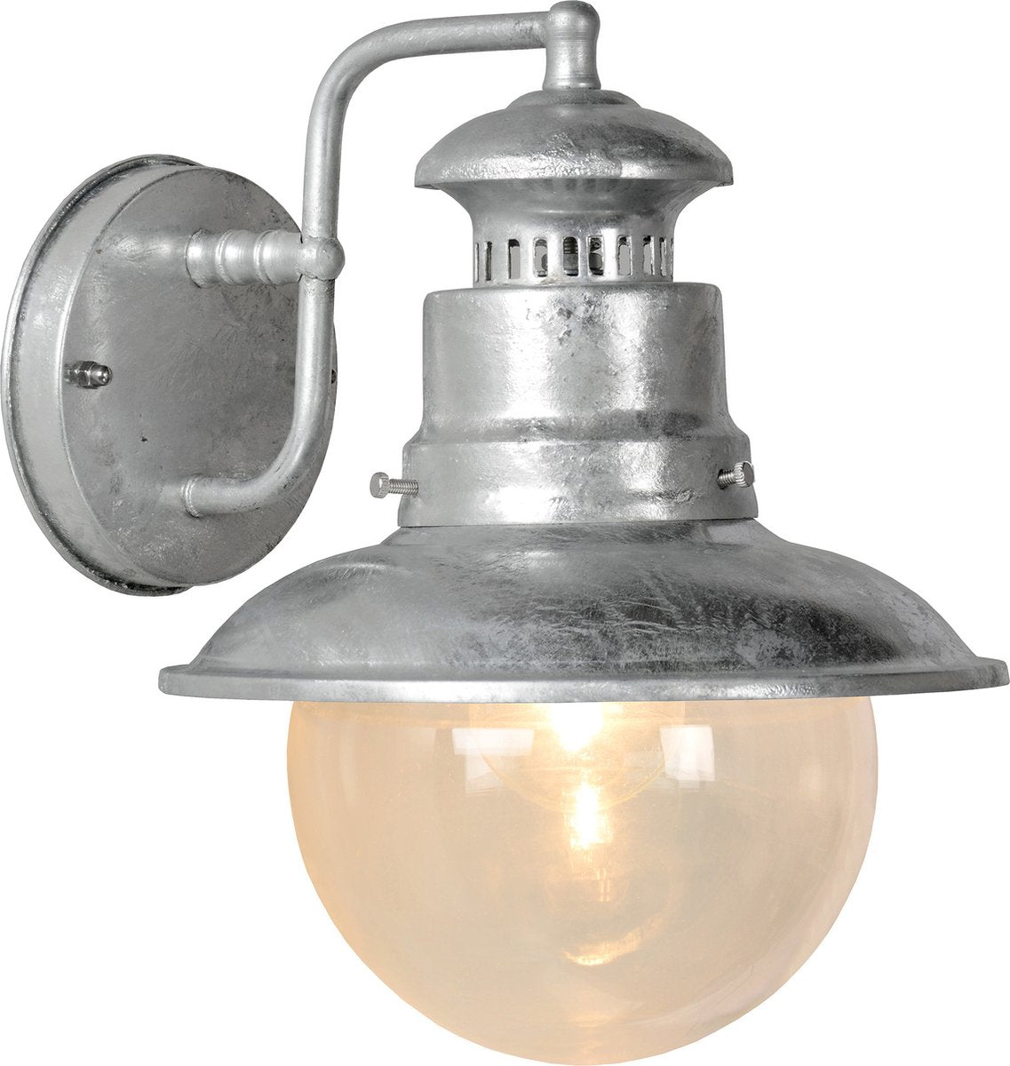 Lucide figo - aplique interior exterior - ø 21,5 cm - 1xe27 - ip44 - zinc