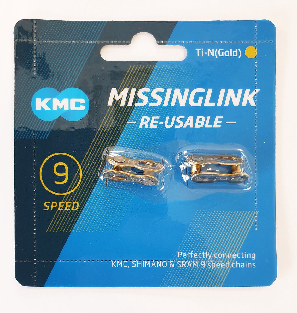 KMC Catena per biciclette 9R TI-N Gold 6,6 mm