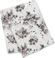Lulujo - panno idrofilo - swaddle - bambù - 120x120 cm - floreale nero