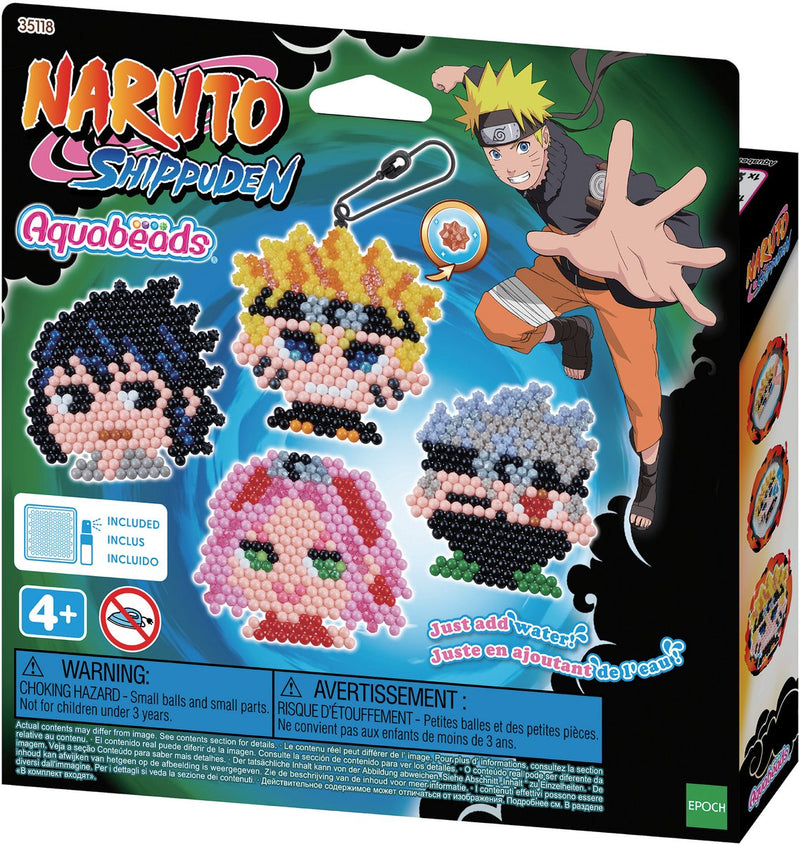 Set portachiavi Aquabeads Naruto: perline che si attaccano insieme all'acqua