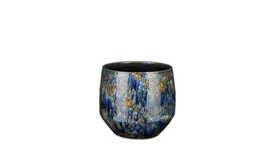 Mica decorations harris bloempot - 20x20x18 cm - keramiek - blauw