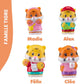 Klorofil set da gioco per famiglie “tiger” – set di bambole – Félix, Cléo, Madie e Alex – da 18 mesi – 4 pezzi