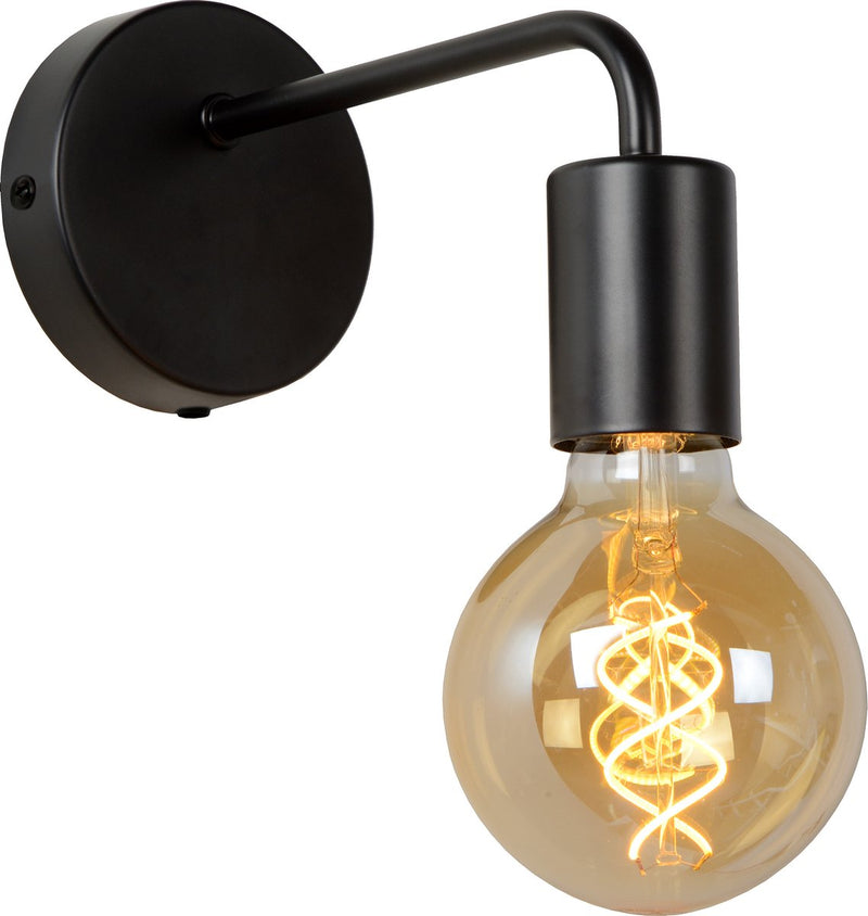 Lucide scott - lampada da parete - 1xe27 - nero