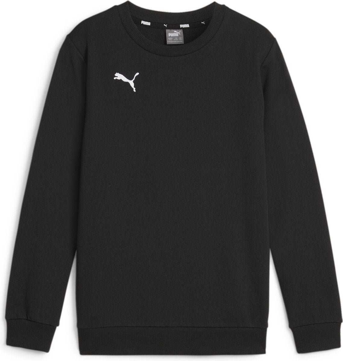Puma teamgoal casuals crew neck sweat jr jongens sporttrui - black- white