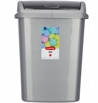 Serie Curver dominik - papelera - 10l - tapa abatible - diseño moderno