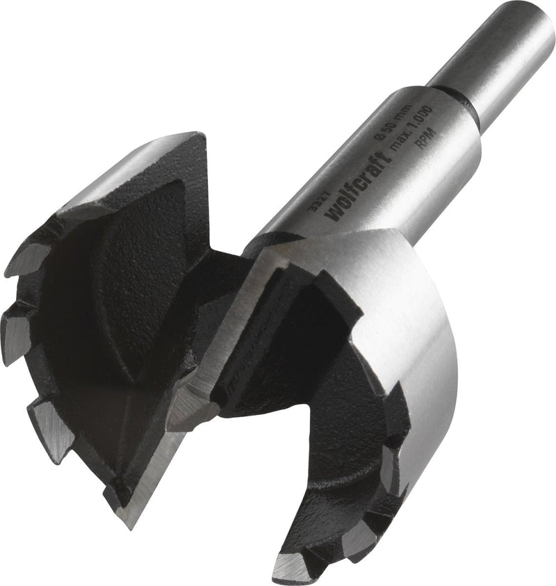 Wolfcraft - taladro forstner 50 mm - taladro de culata - taladro cilíndrico para madera - 3327000