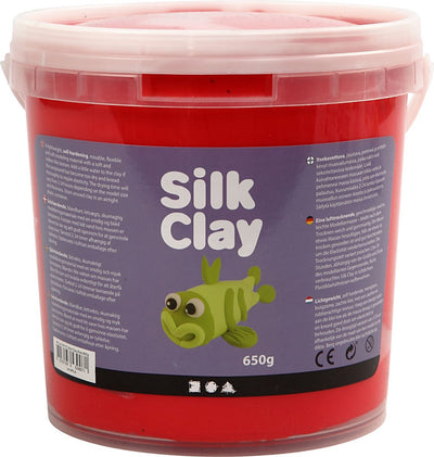 Clay di seta - rosso, 650gr.