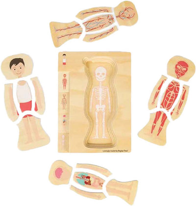Bigjigs in legno anatomiepuzzel - ragazzo, 26st.