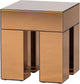 Mesa auxiliar Woood mirrox - cristal de espejo de madera - marrón - 50x45x45