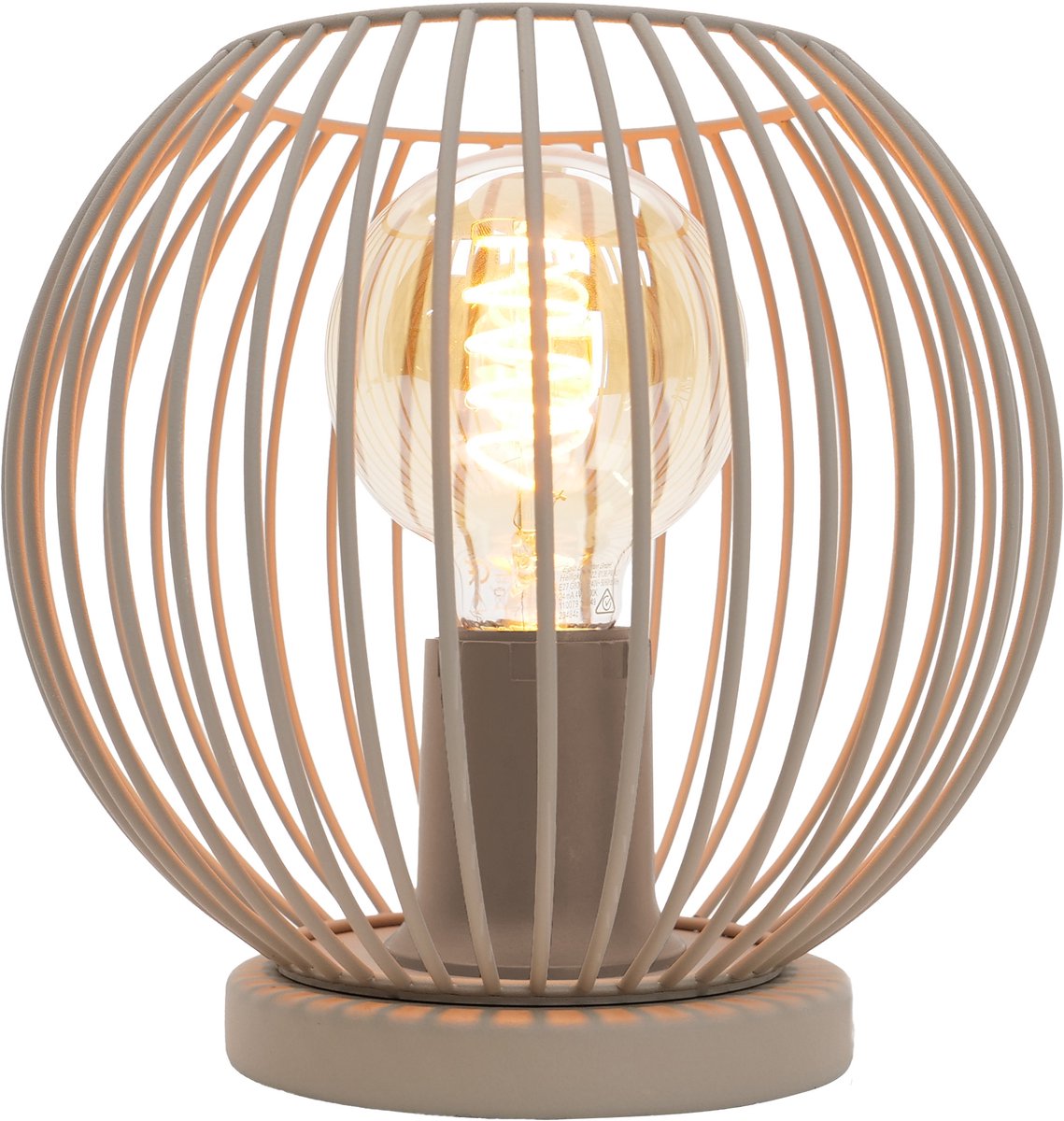 Lampada da tavolo Eglo Lindero - E27 - ø 20 cm - colore sabbia beige