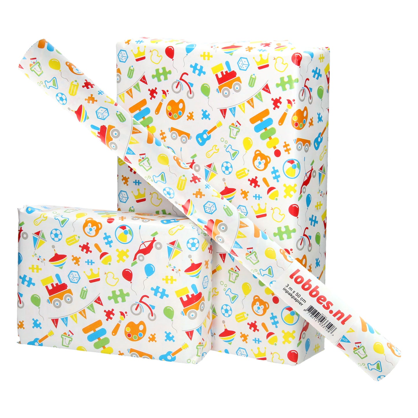 Lobbes giocattoli di carta da regalo, 3 mtr