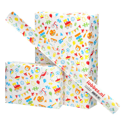Lobbes giocattoli di carta da regalo, 3 mtr
