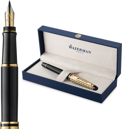 Penna stilografica Waterman Expert | la collezione d'opera | oro nero | confezione regalo